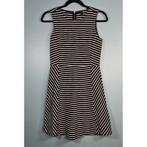 J. Crew Women's Size 0 Dress Mini Black & White Striped A-line Tank Dress